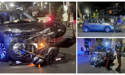 Schianto moto e auto nella notte ad Arma di Taggia