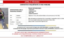 Appello della gendarmeria per ritrovare 17enne scomparsa nel nulla