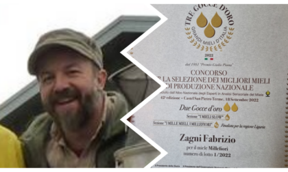 Il ponentino Fabrizio Zagni premiato per il suo miele