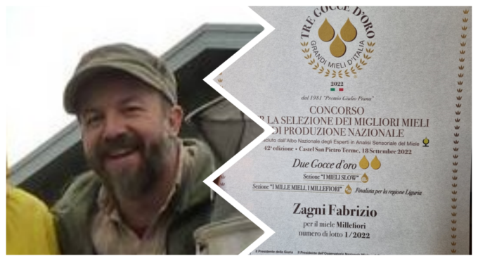 Il ponentino Fabrizio Zagni premiato per il suo miele