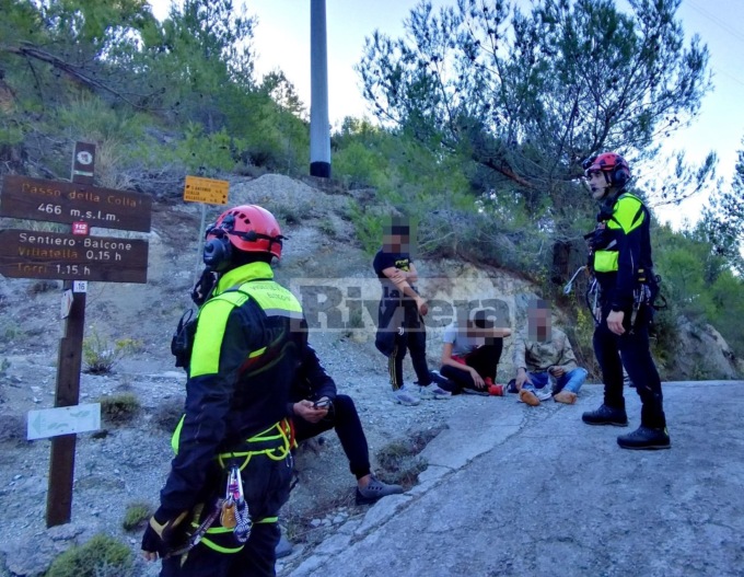 Trovati dall’elicottero i 5 migranti dati per dispersi nell’entroterra di Ventimiglia