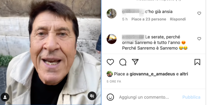 Sanremo: con un reel su Instagram parte il countdown al Festival di Amadeus e Morandi