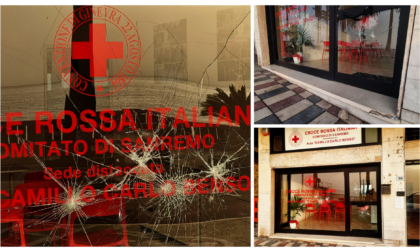 Distrutta a colpi di pietra la sede della Croce Rossa di corso Imperatrice a Sanremo