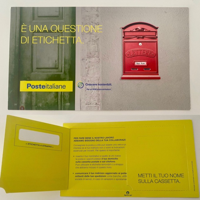 “Etichetta la cassetta”, la campagna di Poste per migliorare il servizio di consegna