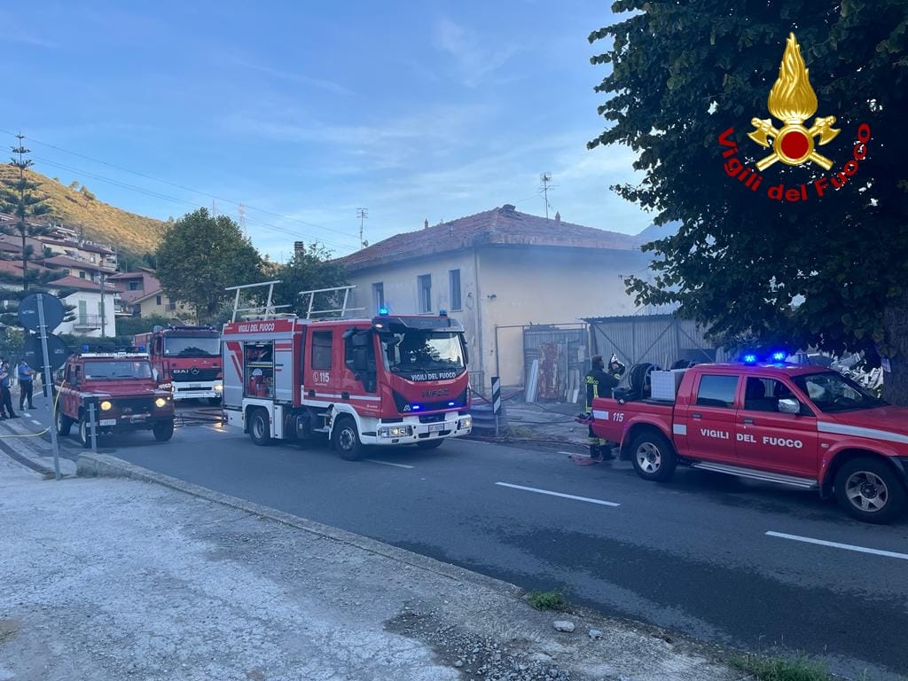 Incendio baracca frazione Trucco Ventimiglia
