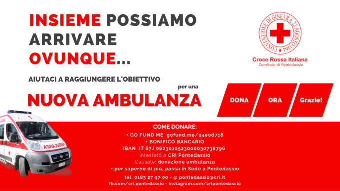 Croce Rossa di Pontedassio raccoglie fondi per nuova ambulanza