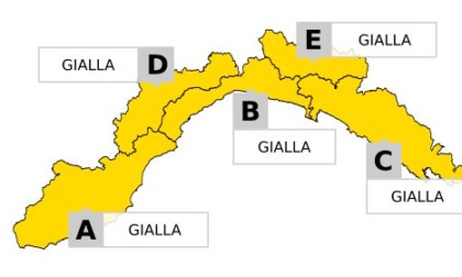 Piogge intense, allerta gialla su tutta la Liguria