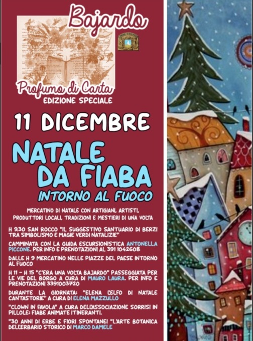 “Natale da fiaba attorno al fuoco” a Bajardo con elfi e cantastorie
