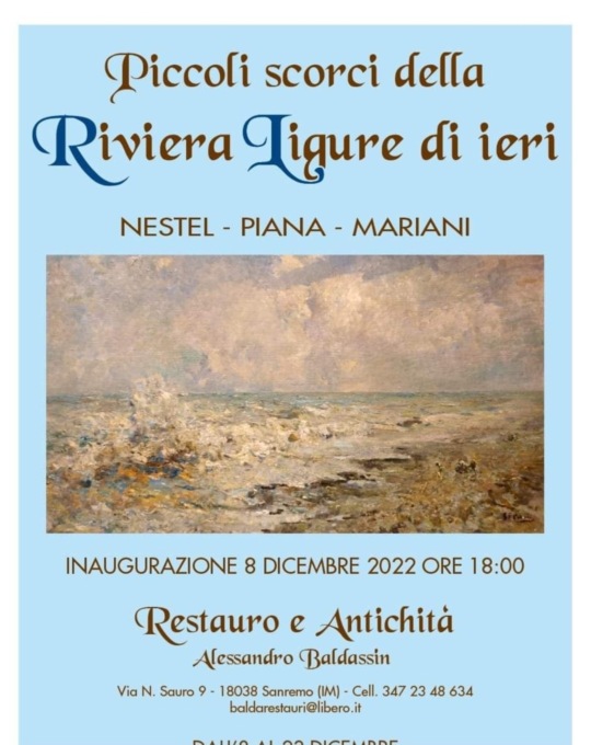 Alla Galleria Baldassin la mostra “Piccoli Scorci della Riviera ligure di ieri”