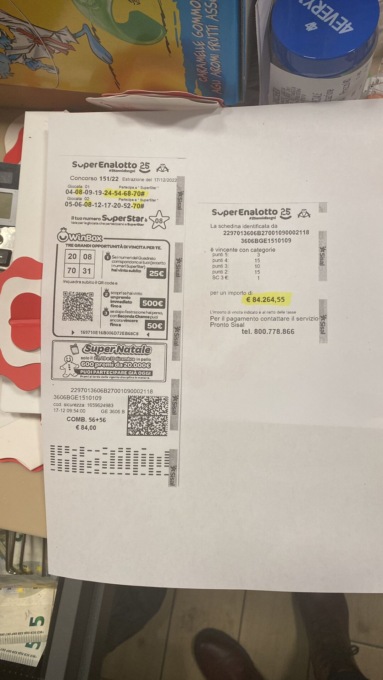 Vinti 101mila euro al Super Enalotto