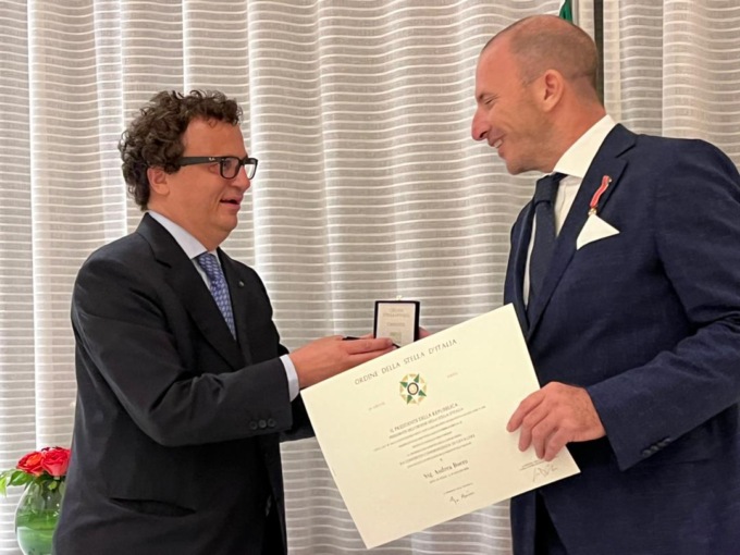 L’imperiese Andrea Boero è stato nominato Cavaliere della Repubblica Italiana
