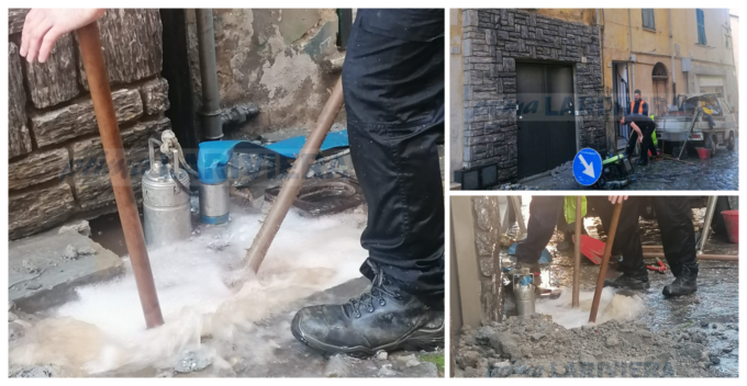 Esplode conduttura: perdita d’acqua in via Roma a Ospedaletti