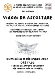 Teatro del Mutuo Soccorso e Filarmonica insieme a Imperia per i “Viaggi da ascoltare”