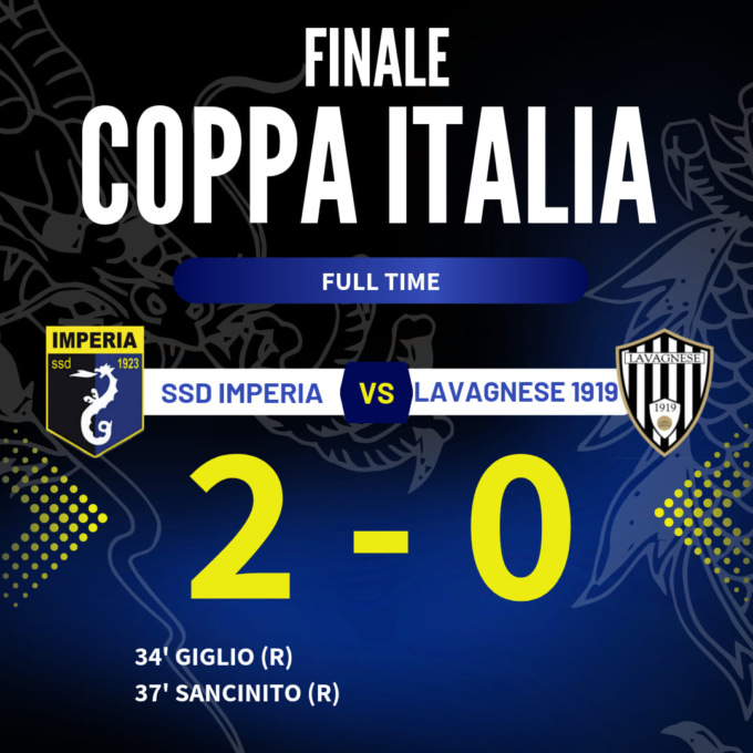 E’ dell’Imperia la Coppa Italia di Eccellenza ligure