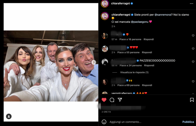 Chiara Ferragni a Parigi per provare gli abiti che indosserà al Festival di Sanremo