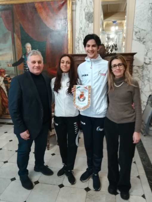 Gli atleti del pattinaggio ricevuti a Palazzo Bellevue