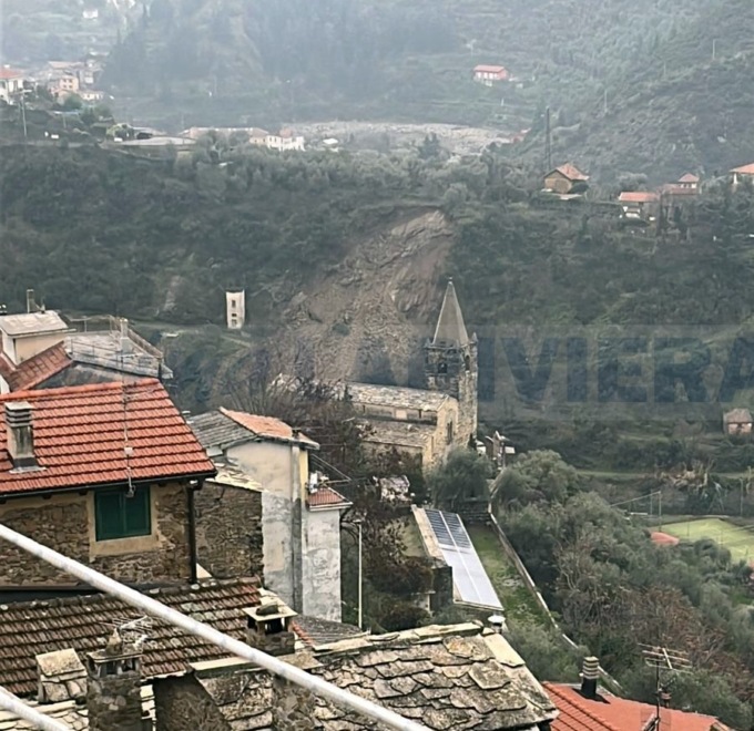 Frana di Montalto-Badalucco, sopralluogo e ordinanza di chiusura della strada