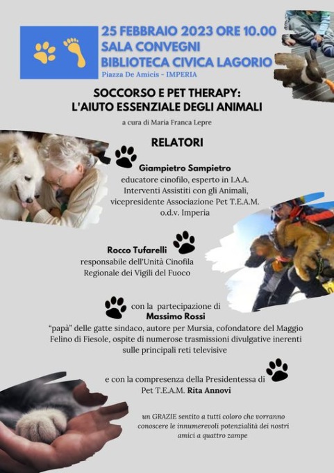 A Imperia un convegno sulla Pet Therapy