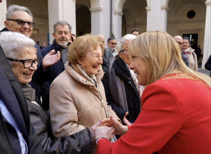 La 102enne Nella Sismondini a Roma insieme ai Pellegrini di Imperia