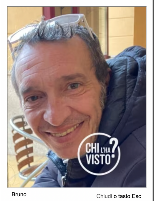 Diramate anche su “Chi l’ha visto?” le ricerche di Bruno Scomazzon