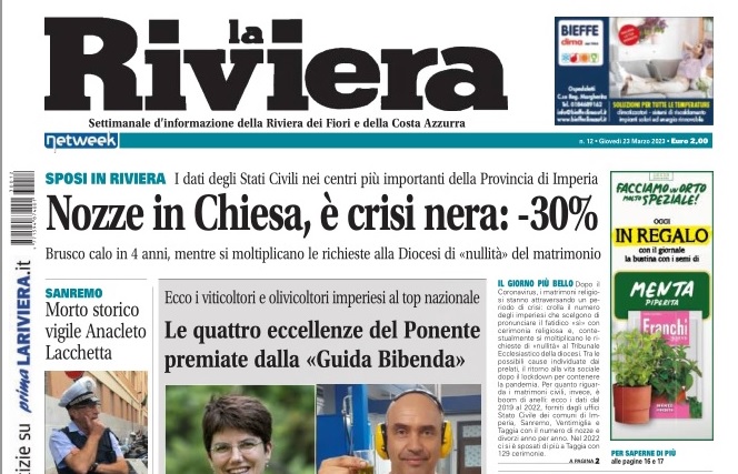 Crisi nel ponente per i matrimoni in chiesa