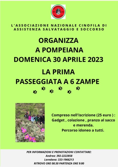 Ancass organizza la prima “Passeggiata a sei zampe”