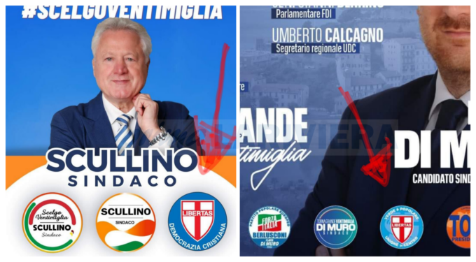 Di Muro e Scullino usano lo stesso simbolo per Udc e Dc, scoppia il caso a Ventimiglia
