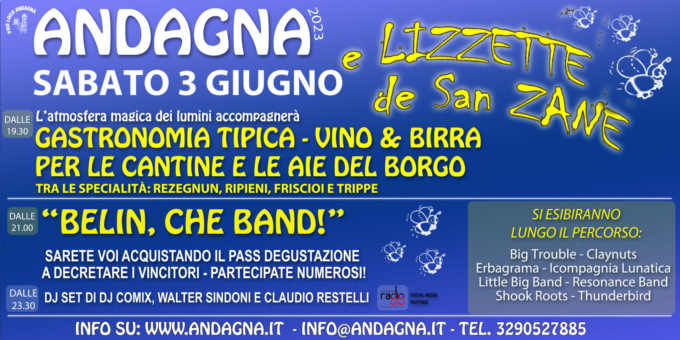 E Lizzette de San Zane ad Andagna