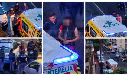 Migrante ferito dà in escandescenze e scappa dall'ambulanza a Ventimiglia. Foto