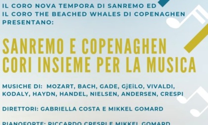 "Sanremo e Copenaghen, cori insieme per la musica" sabato il concerto
