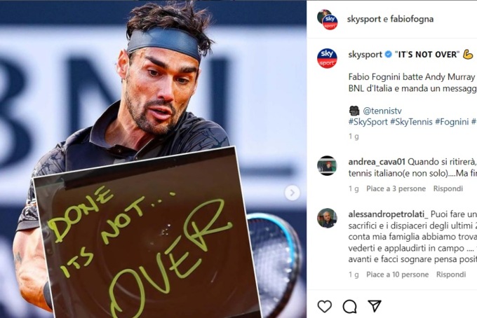 Il match point di Fabio Fognini che fa esplodere il Pietrangeli di Roma