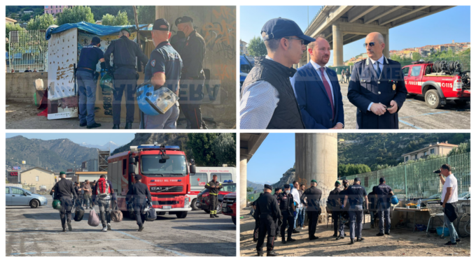 Sgomberata per motivi igienici la tendopoli dei migranti sul Roya. Video