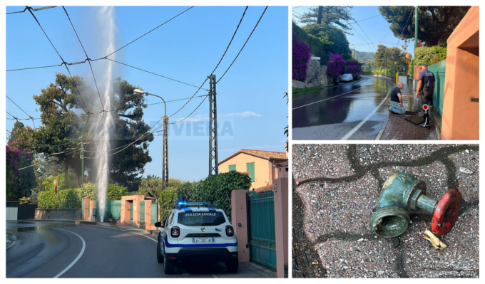 Esplode idrante sull’Aurelia: il geyser è alto decine di metri