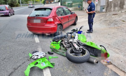Motociclista 35enne ferito nello schianto contro un'auto a Sanremo