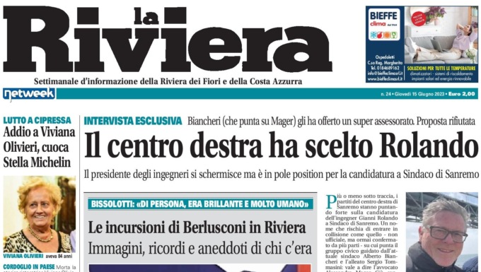 Rolando il pole position come candidato del centro destra a Sanremo