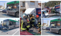 Frontale tra una corriera dell'RT e un camion, 9 feriti a Bordighera