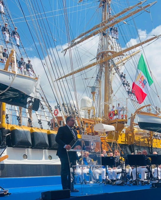 Inizia dalla Liguria il giro del mondo della Vespucci