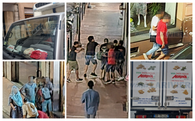 Rissa tra stranieri a Ventimiglia, danni anche al Pastificio Morena. Video