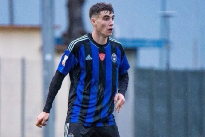 Il difensore Andrea Biagini alla Sanremese