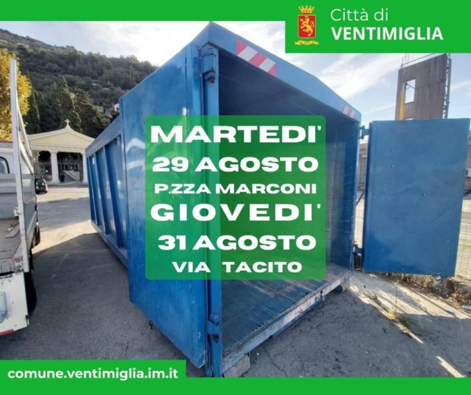Rifiuti ingombranti, ecco dove verranno posizionati i prossimi cassoni