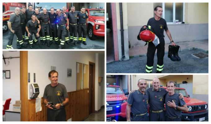 In pensione Marino Lanza capo reparto dei vigili del fuoco di Sanremo