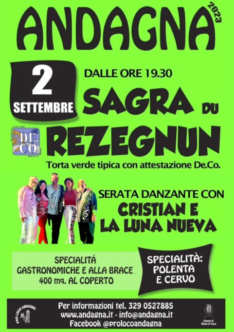 Torna la “Sagra du Rezeguno” a Molini di Triora
