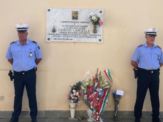 Commemorazione a Diano Marina per il Caporal Maggiore Giorgio Langella