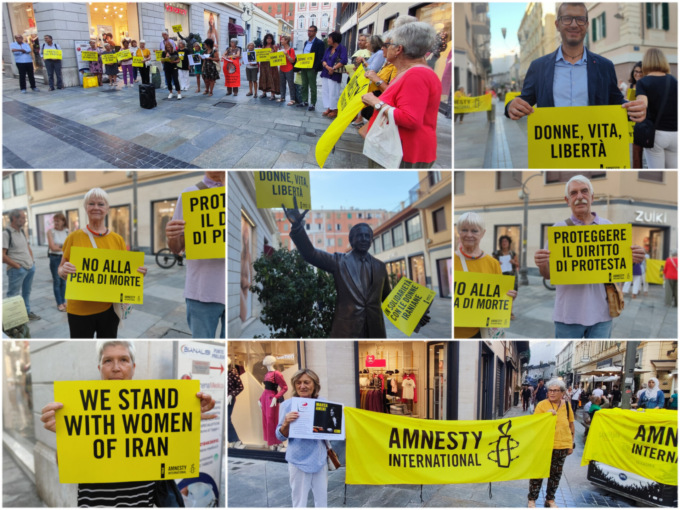 Amnesty International in piazza per le donne iraniane