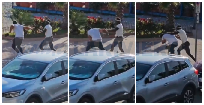 Botte e sassate tra migranti vicino ai giochi per bambini a Ventimiglia. Video