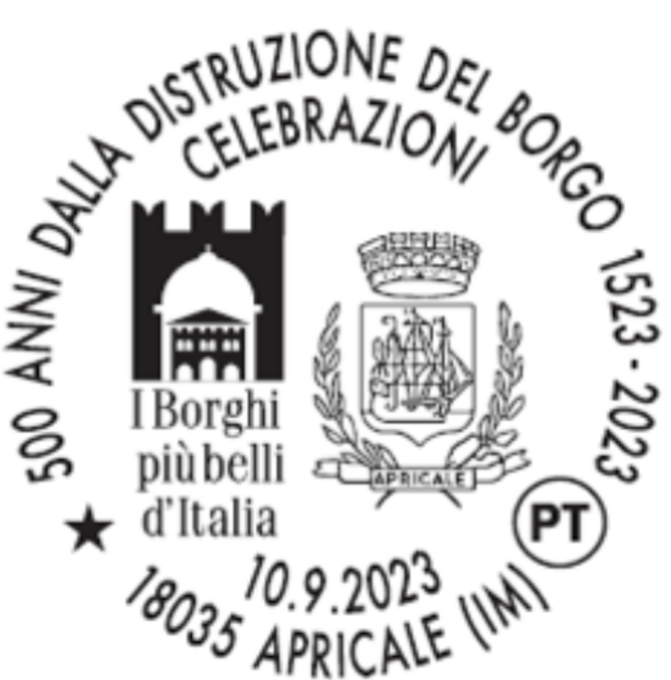 Poste Italiane celebra i 500 anni dalla distruzione di Apricale con un timbro filatelico speciale