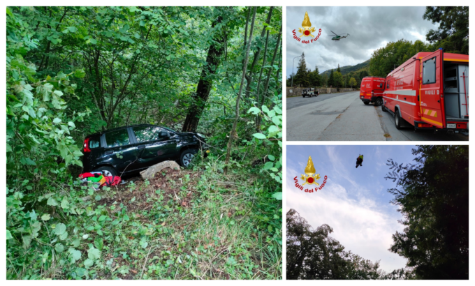 Con l’auto fuori strada a Borgomaro. Anziano scomparso ritrovato in un burrone