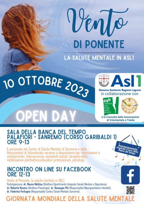 “Vento di Ponente: la salute mentale in Asl1” appuntamento al Palafiori
