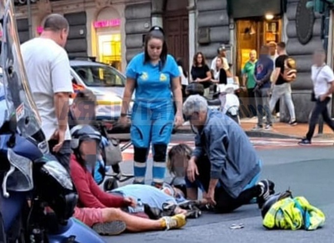 Due fratelli in scooter feriti nello scontro con un furgone a Ventimiglia