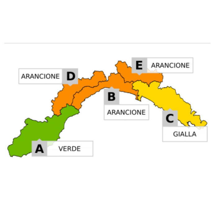 Torna la pioggia, allerta arancione nel centro-levante della Liguria